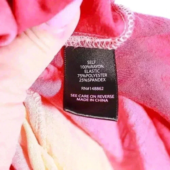 NWT Torrid Size 1X Orange Ombre Smocked Challis Cold Shoulder Bell Sleeve Blouse - Picture 9 of 12